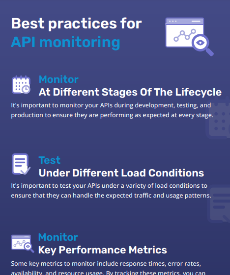 Download the Best Practices For API Monitoring infographic (PDF)